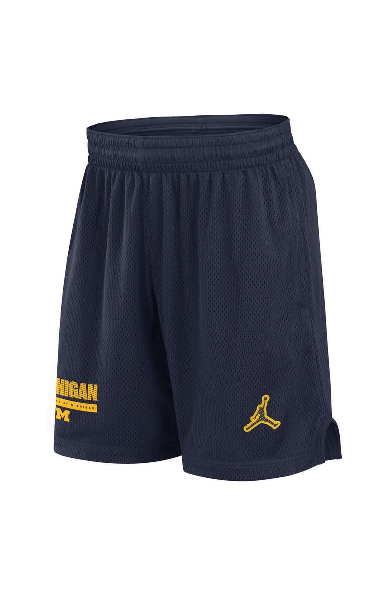 Jordan Brand Men's Jordan Brand Navy Michigan Wolverines 2024 Sideline Performance Mesh Shorts, Alternate, color, Navy