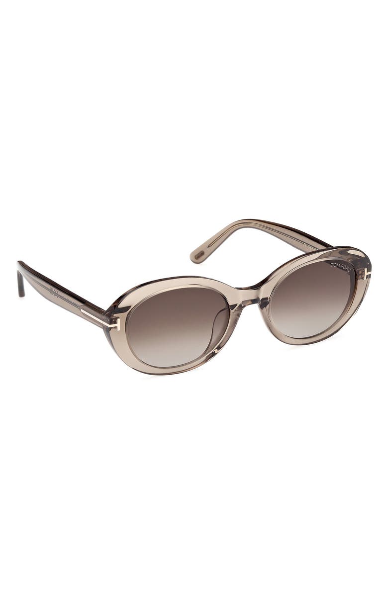 TOM FORD 54mm Gradient Oval Sunglasses, Alternate, color, Brown / Gradient Brown