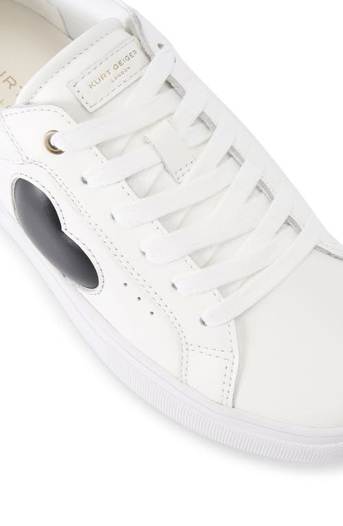 Kurt Geiger London Lana Heart Sneaker In Open White
