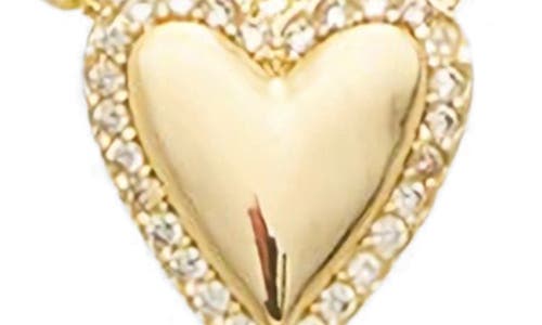Juvell Cubic Zirconia Heart Pendant Necklace In Yellow