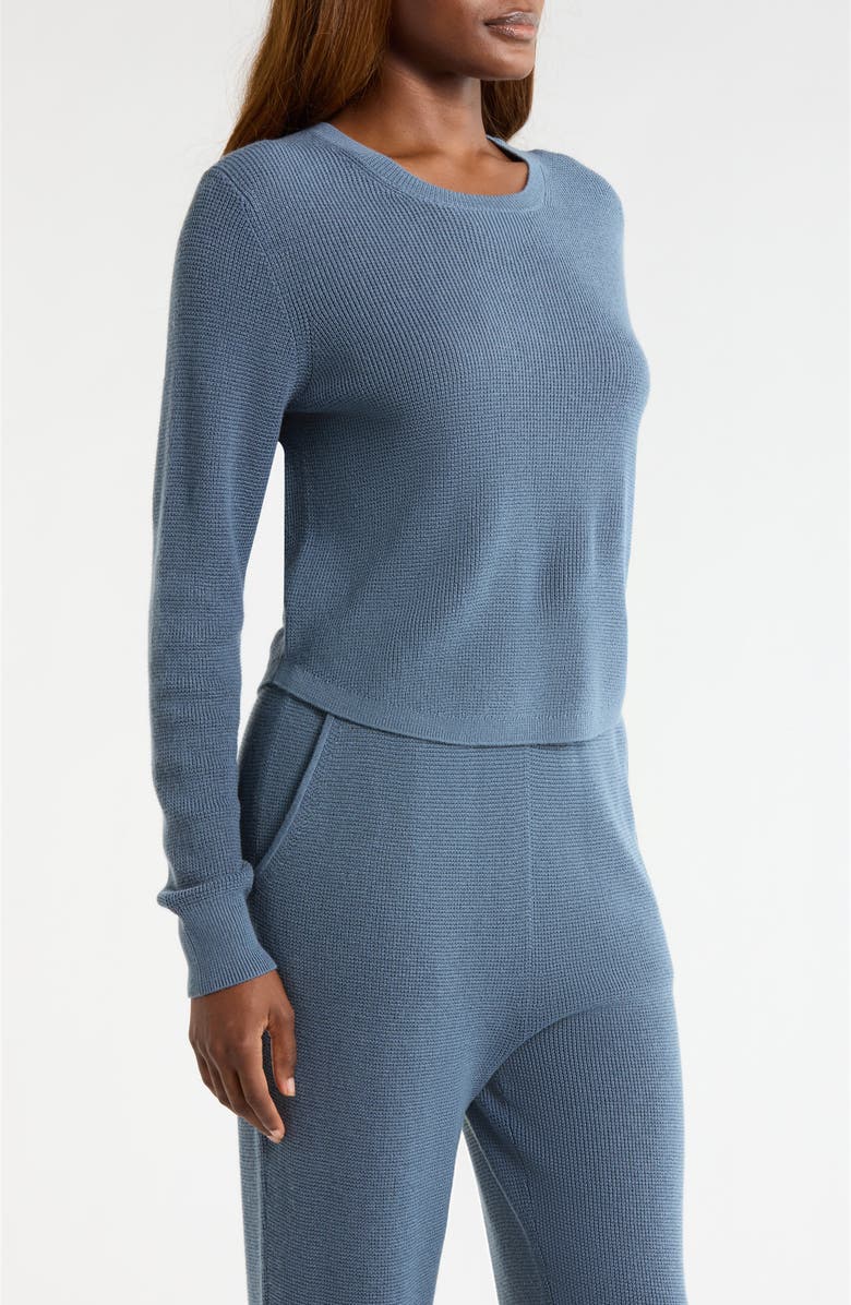 Lunya Silkthermal Knit Crewneck Top, Alternate, color, Harbor Indigo