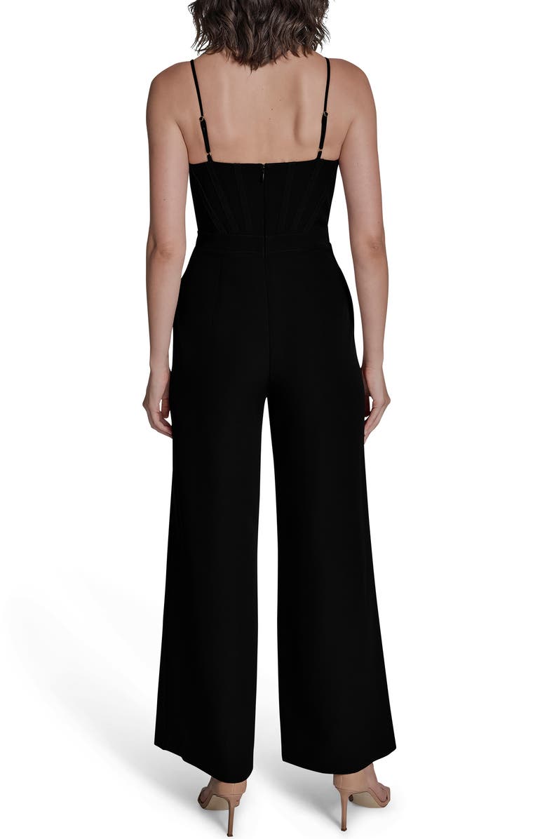BCBG Bustier Bodice Jumpsuit, Alternate, color, Black