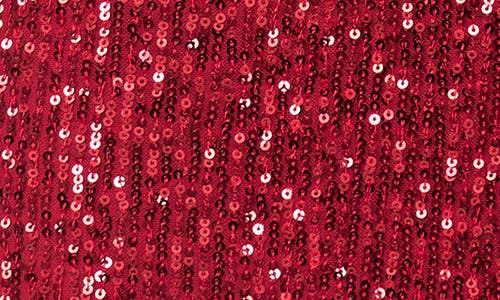 Cece Sequin Pencil Skirt In Red