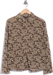 MAX STUDIO Paisley Lace Button-Up Shirt