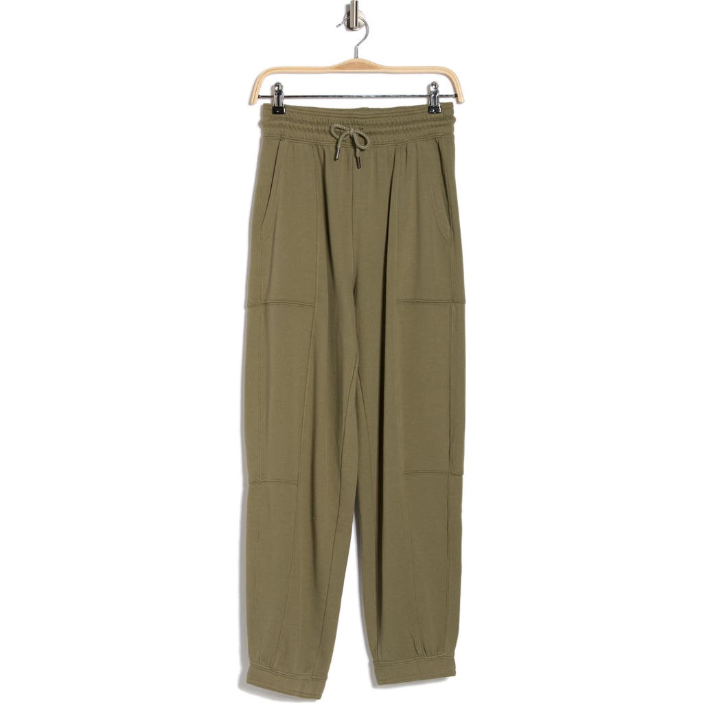 Yogalicious Washed Loop Terry Oversize Pants In Green