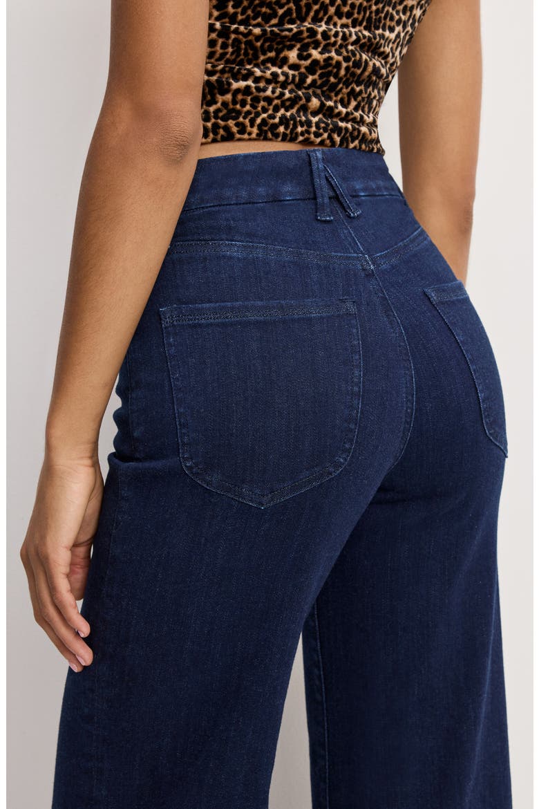 Good Waist High Waist Wide Leg Palazzo Jeans, Alternate, color, INDIGO1153