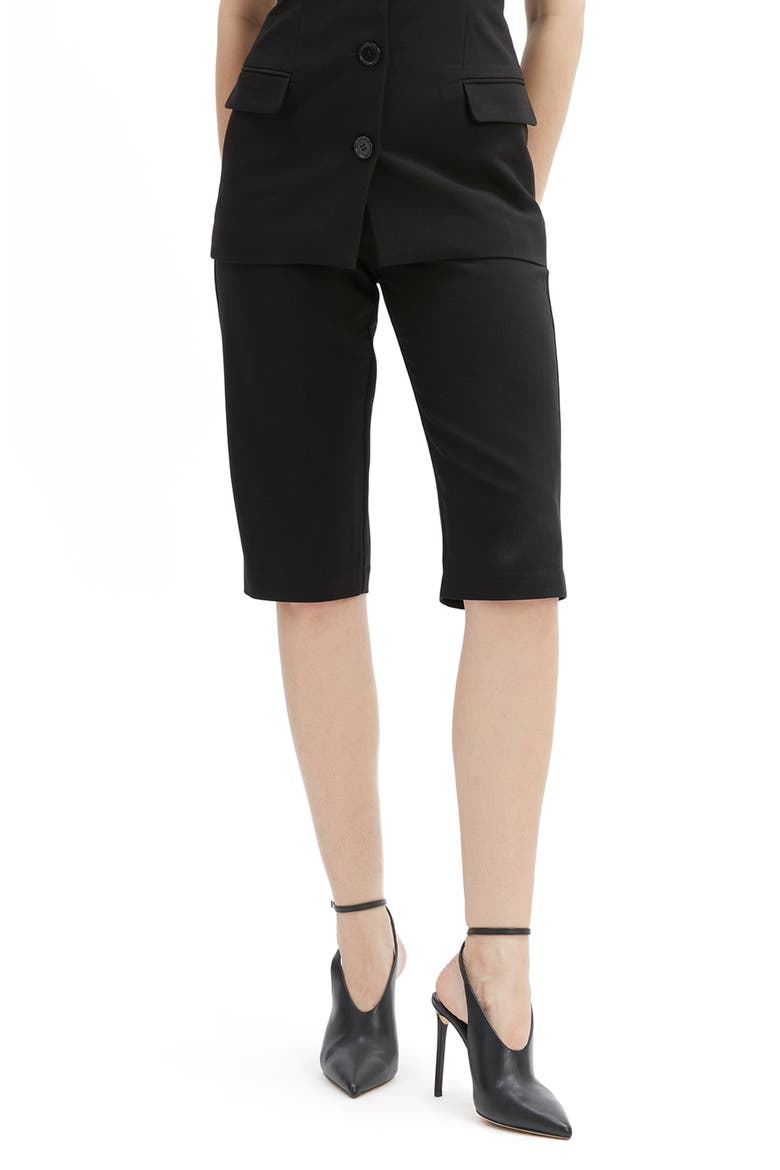 Ellera Capri Shorts, Main, color, BLACK
