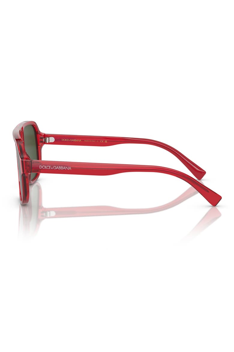 50mm Pilot Sunglasses, Alternate, color, RED / DARK GREEN