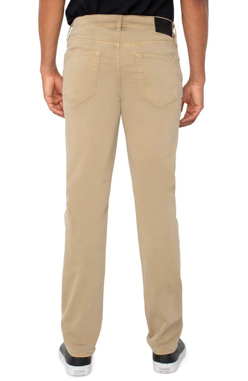 Liverpool Los Angeles Kingston Modern Slim Straight Leg Twill Pants In Khaki