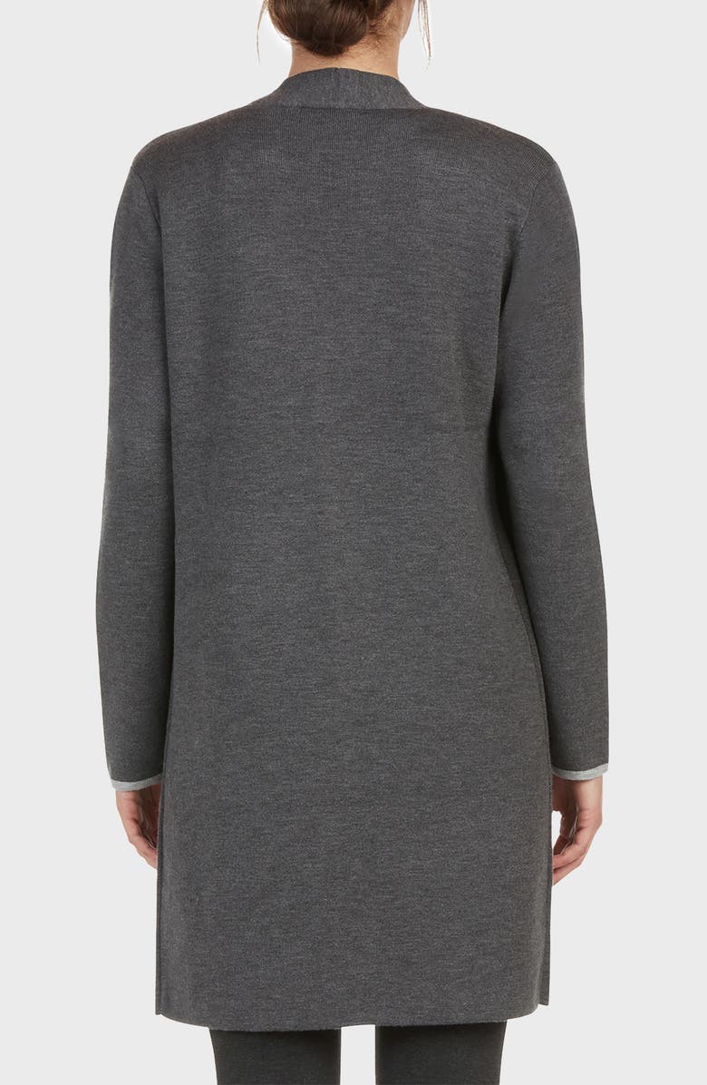 matty m. Double Knit Cardigan, Alternate, color, Charcoal