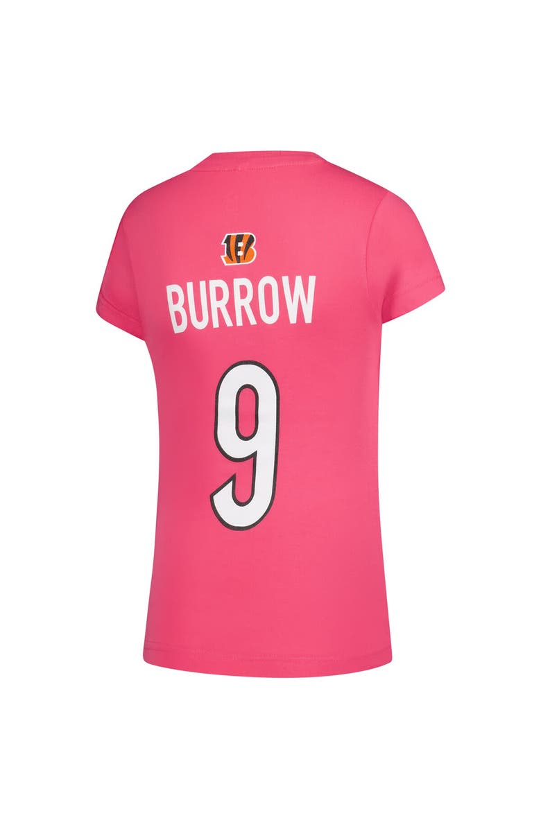 Nike Girls Youth Joe Burrow Pink Cincinnati Bengals Player Name & Number T-Shirt, Alternate, color, Pink