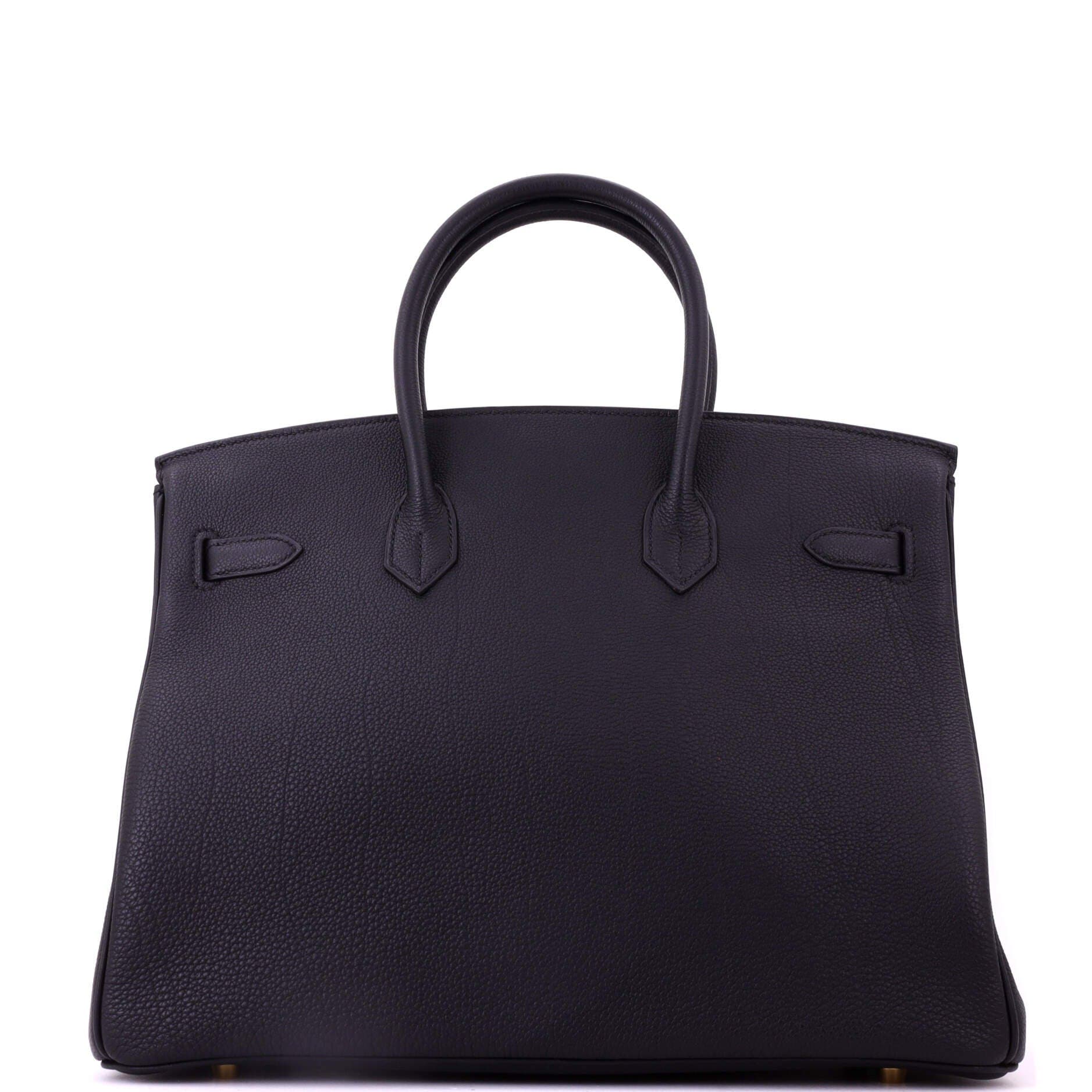 Pre-Owned Hermes Birkin Handbag Black Togo with Gold Hardware 35, Alternate, color, Noir