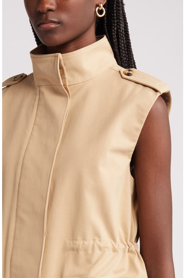 Cotton Utility Vest, Alternate, color, TAN TRAVERTINE