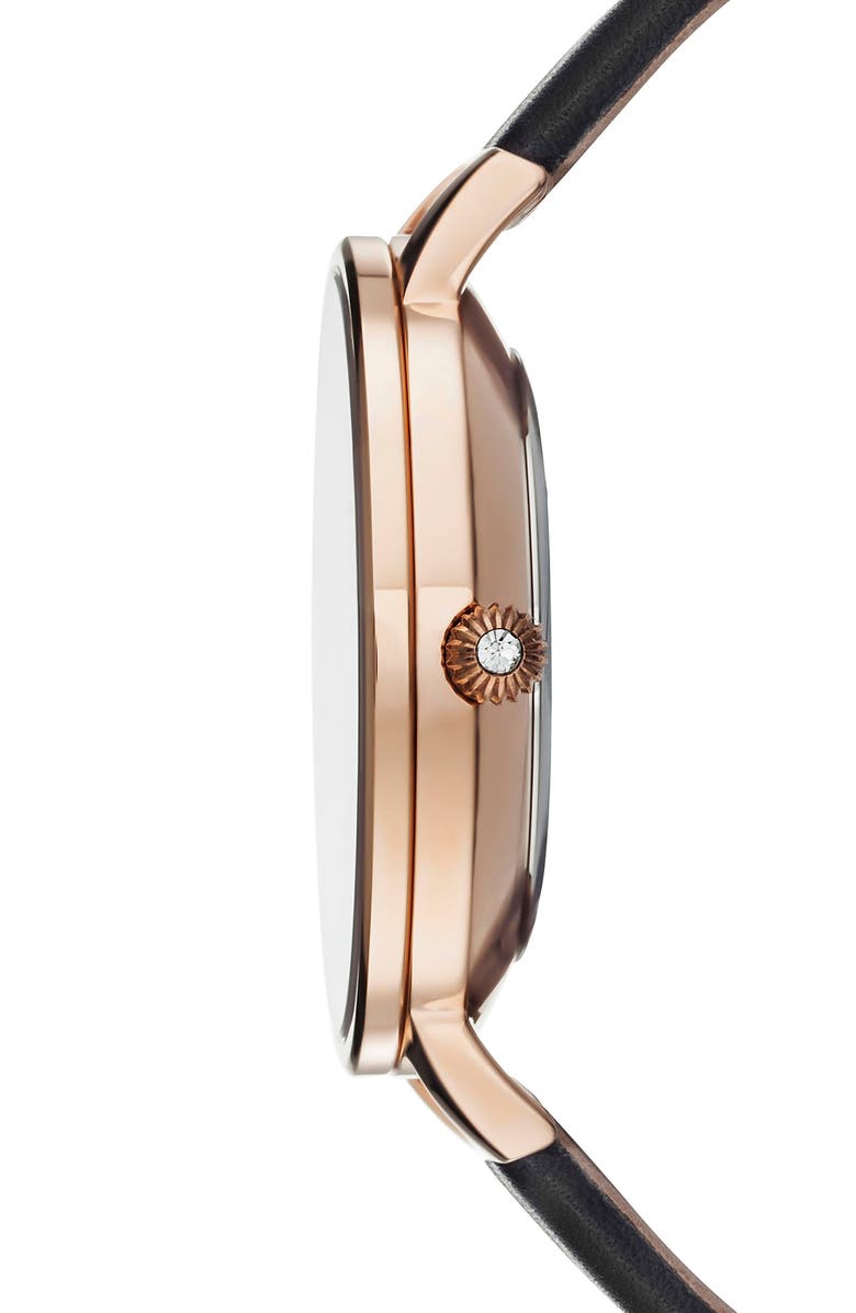 Ted Baker London Kate Round Leather Strap Watch, 38mm  display picture 1