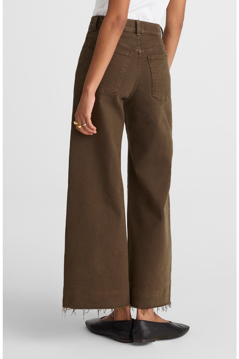 The Flare Wide Leg Crop Jeans, Alternate, color, DARK MOCHA