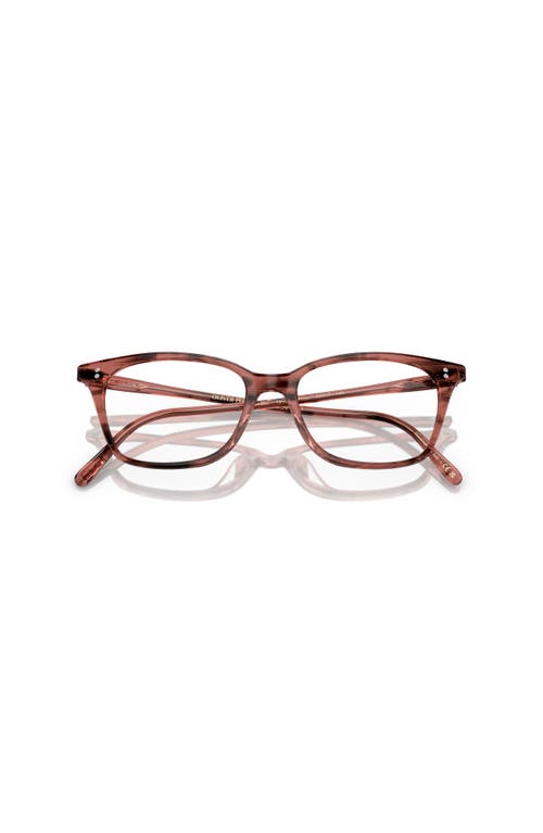 Oliver Peoples 52mm Rectangle Optical Glasses In Red