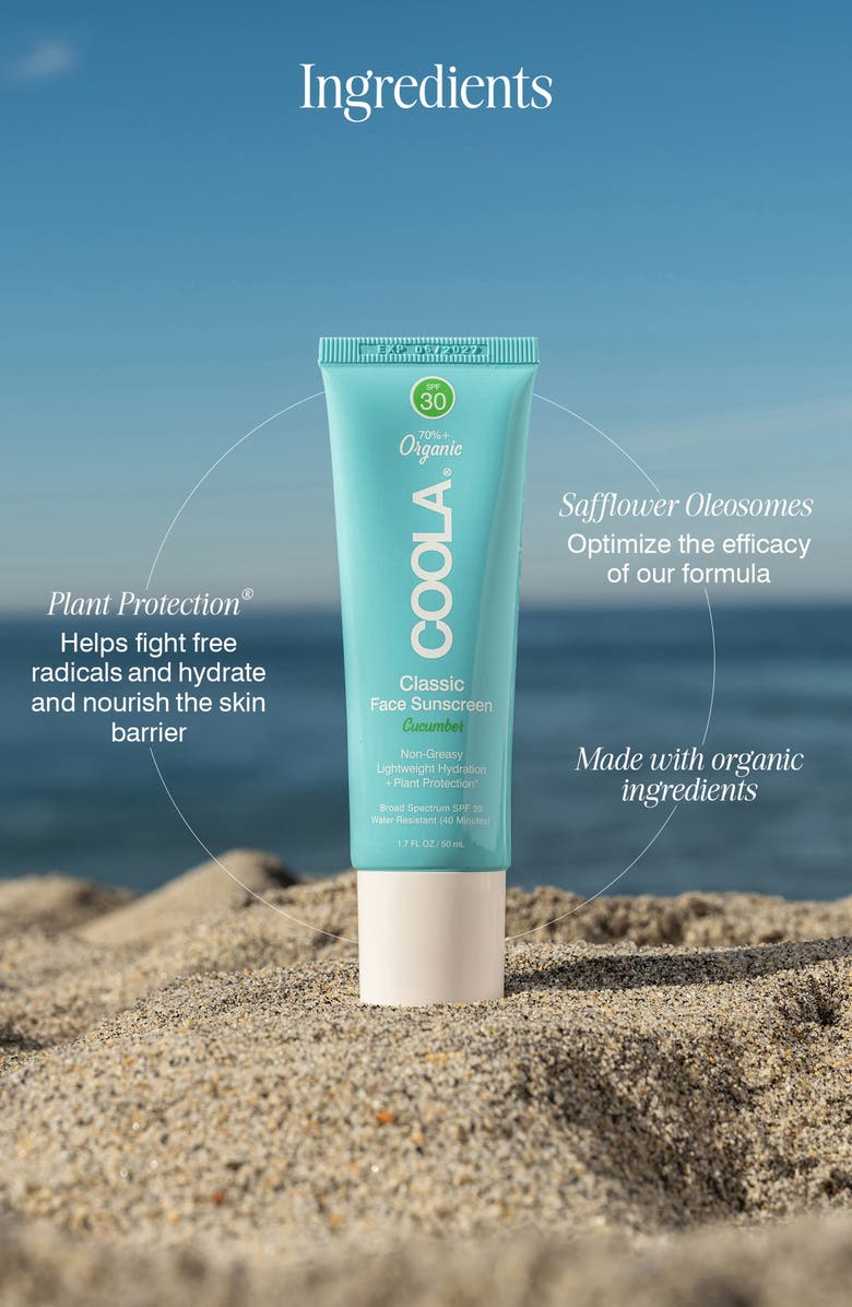 COOLA<sup>®</sup> Suncare Face Classic Sunscreen SPF 30, Alternate, color, Cucumber