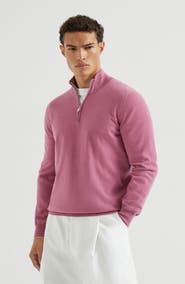 Brunello Cucinelli Cashmere sweater with half zip