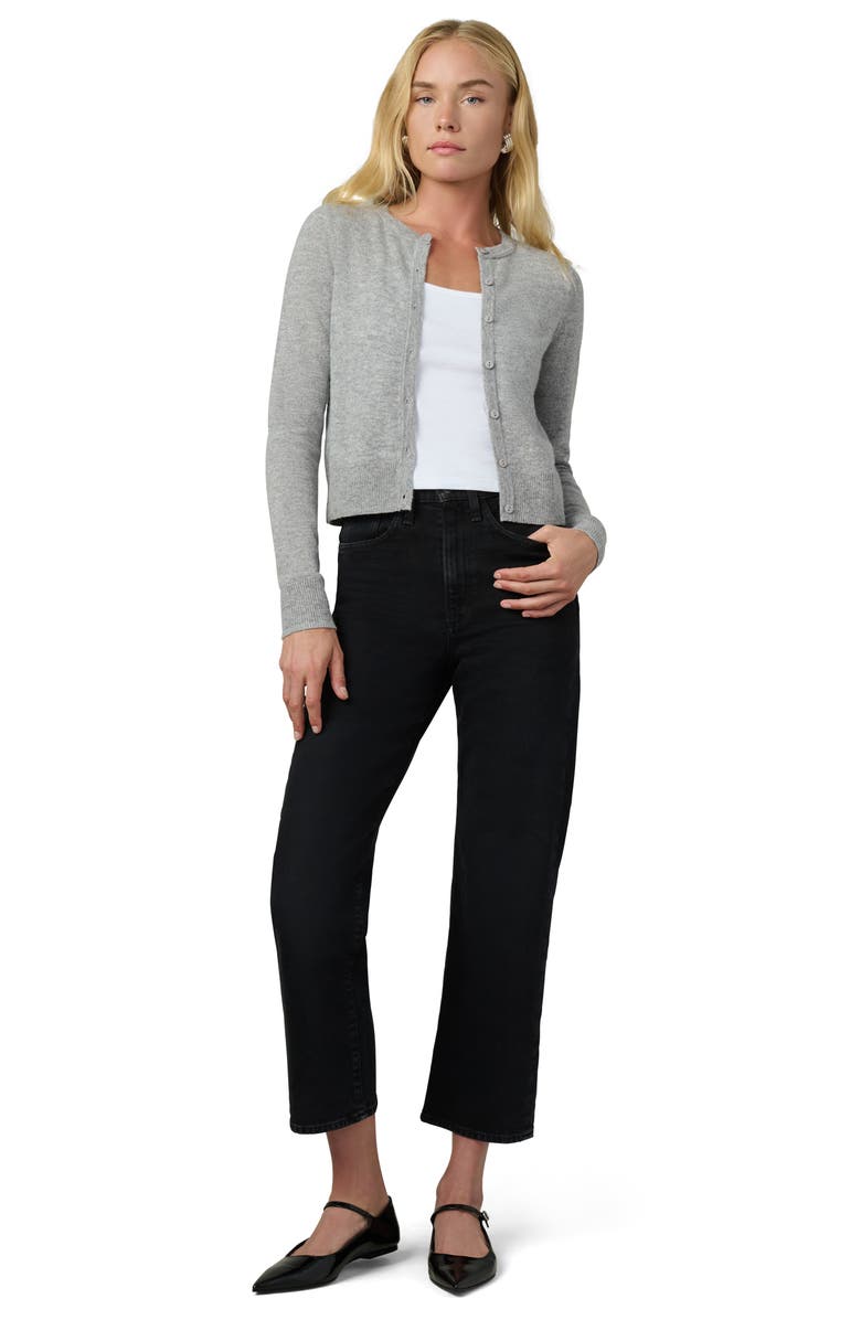 Joe's The Dani Crop Cashmere Cardigan, Alternate, color, Heather Grey