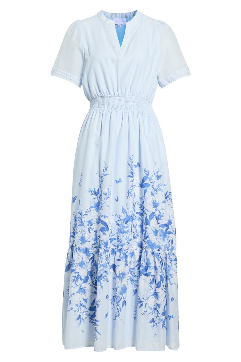 Fernie Field Janey Cotton Poplin Maxi Dress, Alternate, color, LIGHT BLUE