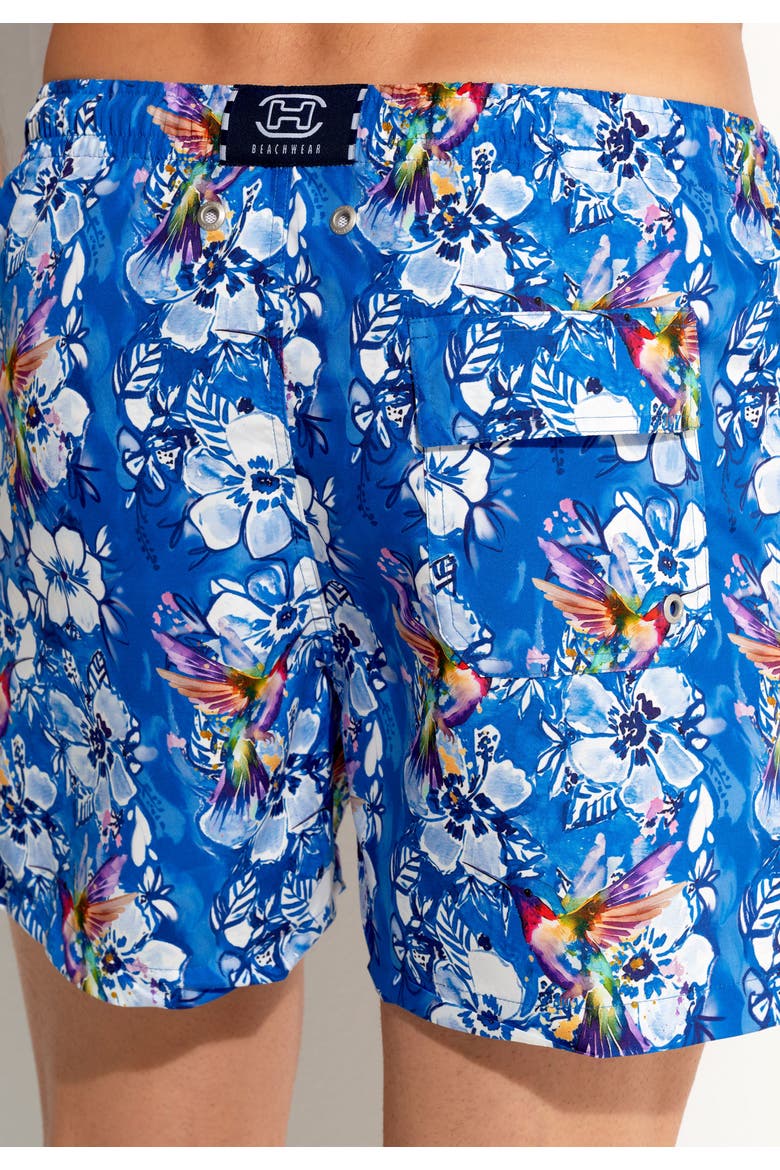 Colibris Beach Boxer, Alternate, color, Blue Print
