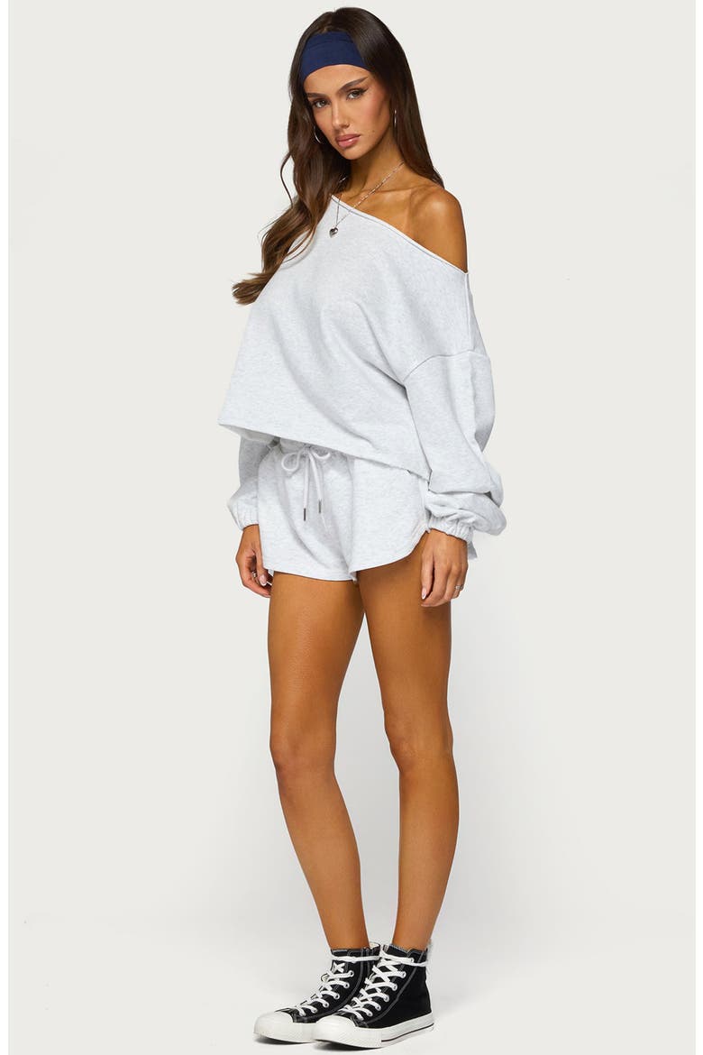Kordelia Off the Shoulder Sweatshirt, Alternate, color, LIGHT-GRAY-MELANGE