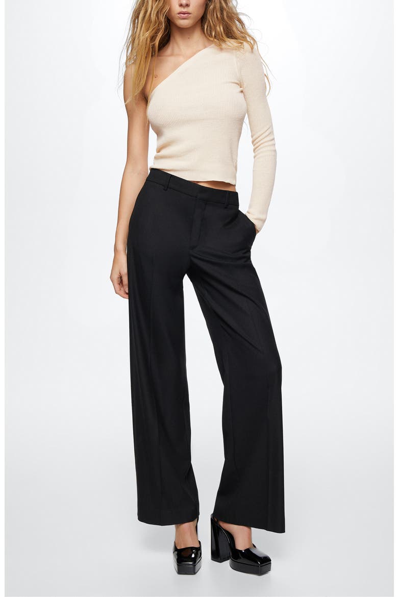 One-Shoulder Rib Sweater, Alternate, color, ECRU