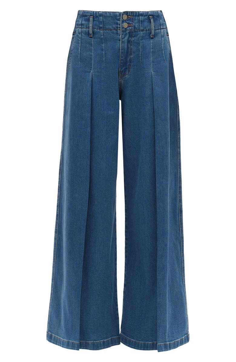 Bayeas Darted High Waist Super Wide Leg Jeans, Alternate, color, Retro Medium Blue