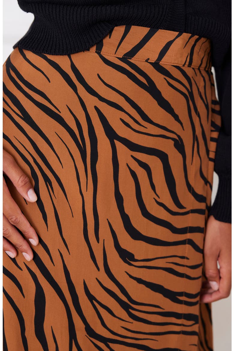 Avery A-Line Midi Skirt, Alternate, color, Zebra Spice