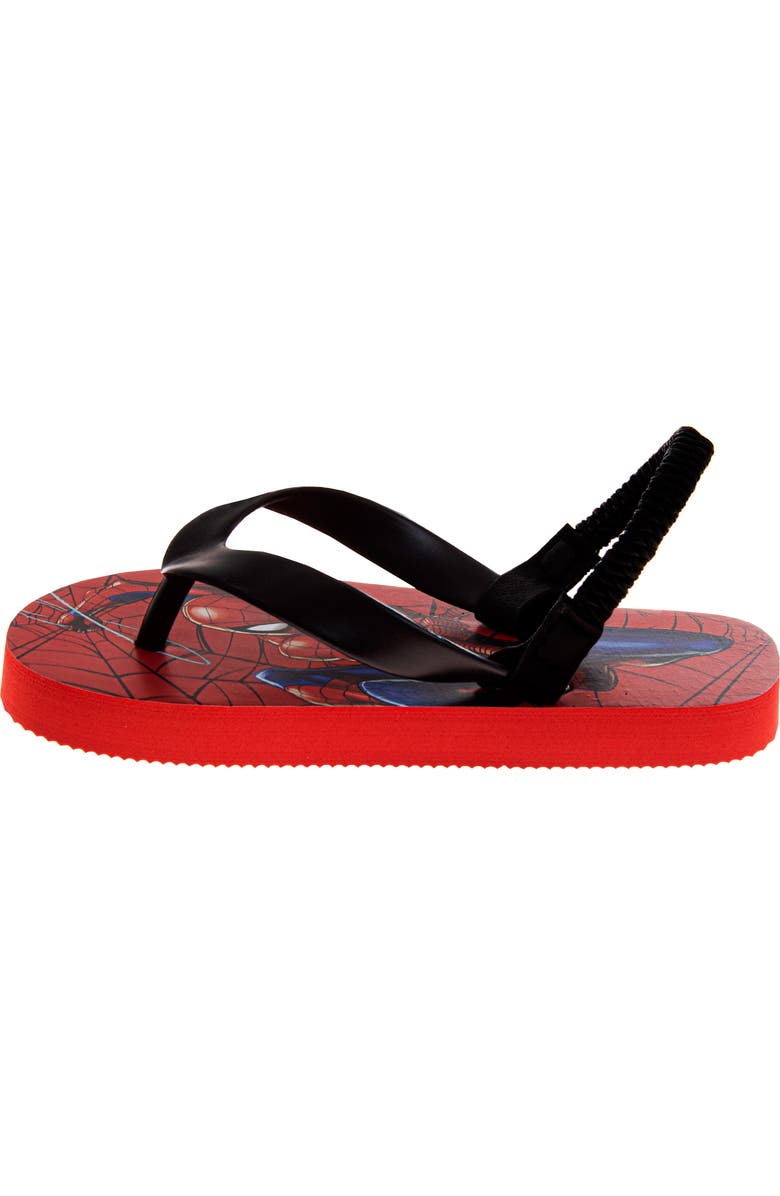 JOSMO Kids' Spider-Man Slingback Flip Flop Sandal, Alternate, color, Red