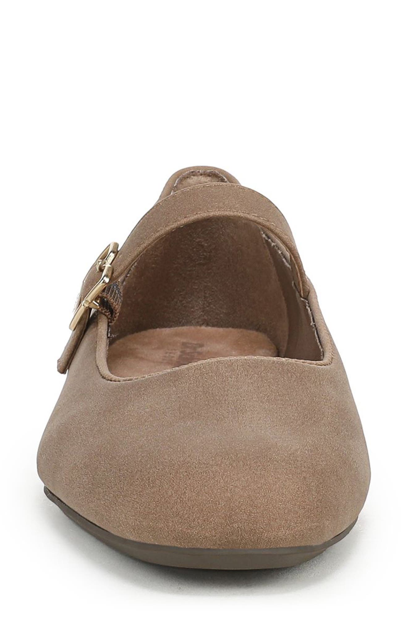 Wexley Mary Jane Ballet Flat, Alternate, color, WOODSMOKE BROWN FAUX LEATHER