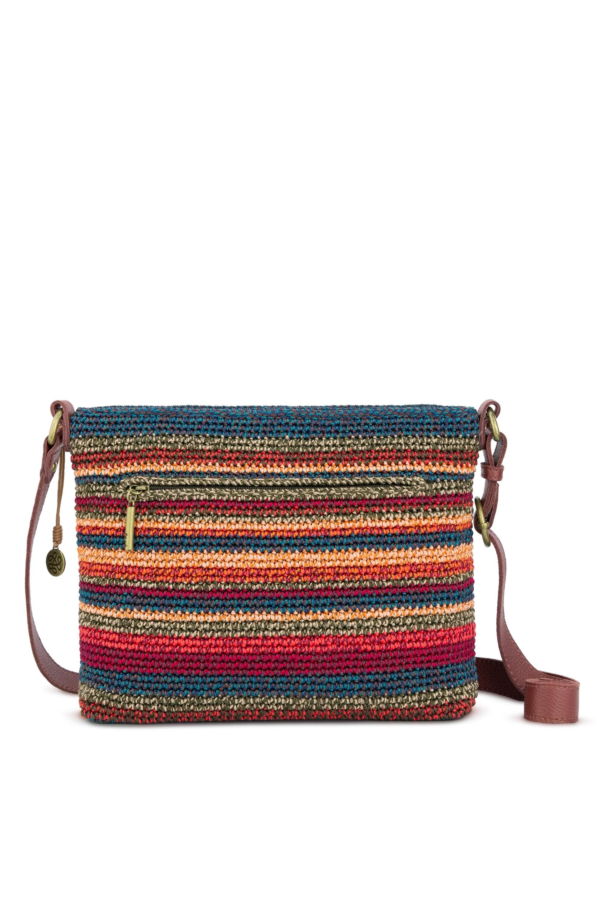 Melrose Crossbody Leather Bag, Alternate, color, Woodland Stripe