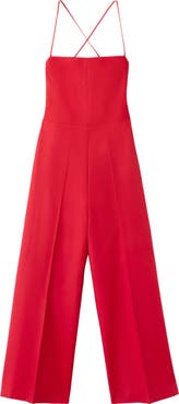 MANGO Open Back Crop Jumpsuit