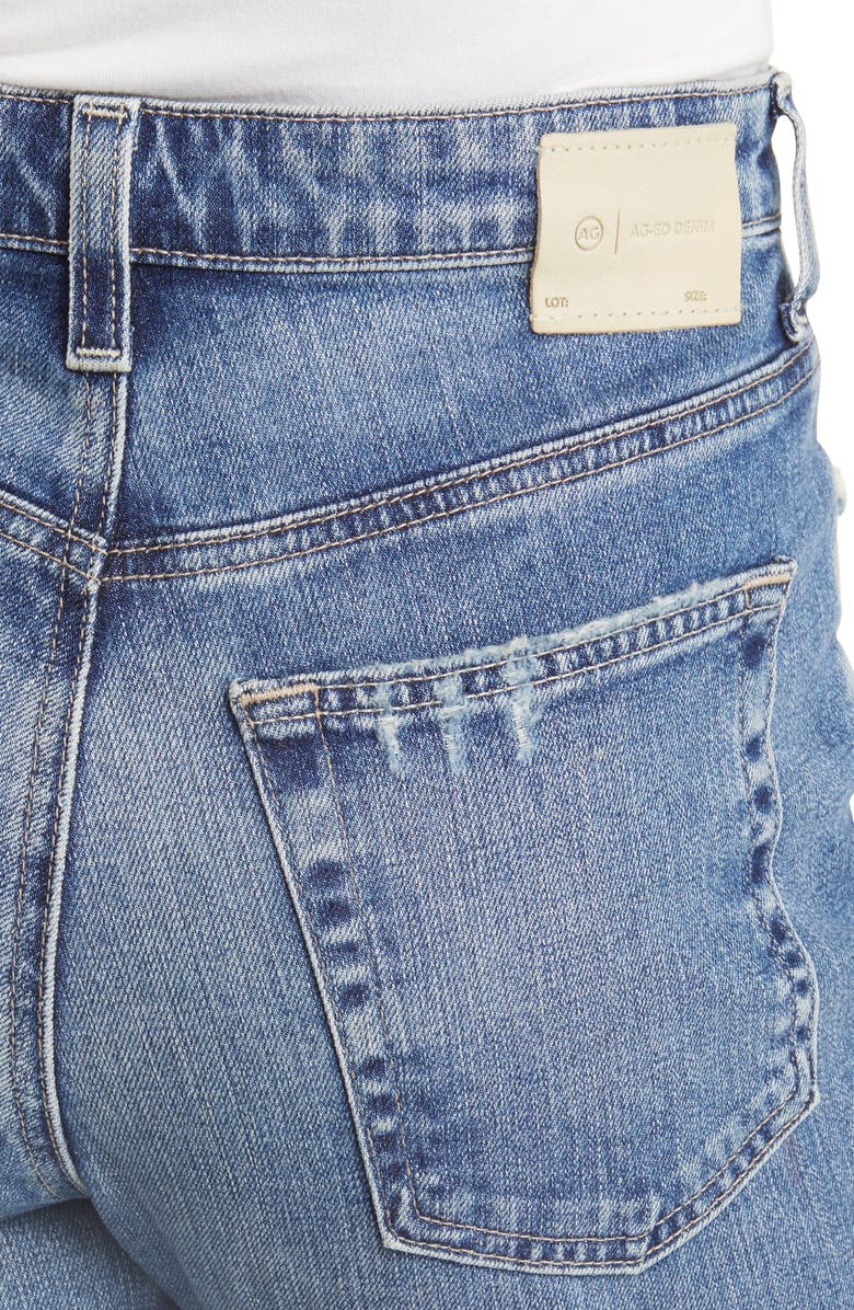 AG Alexxis Ripped High Waist Bootcut Jeans, Alternate, color, 17 Years Lagoon