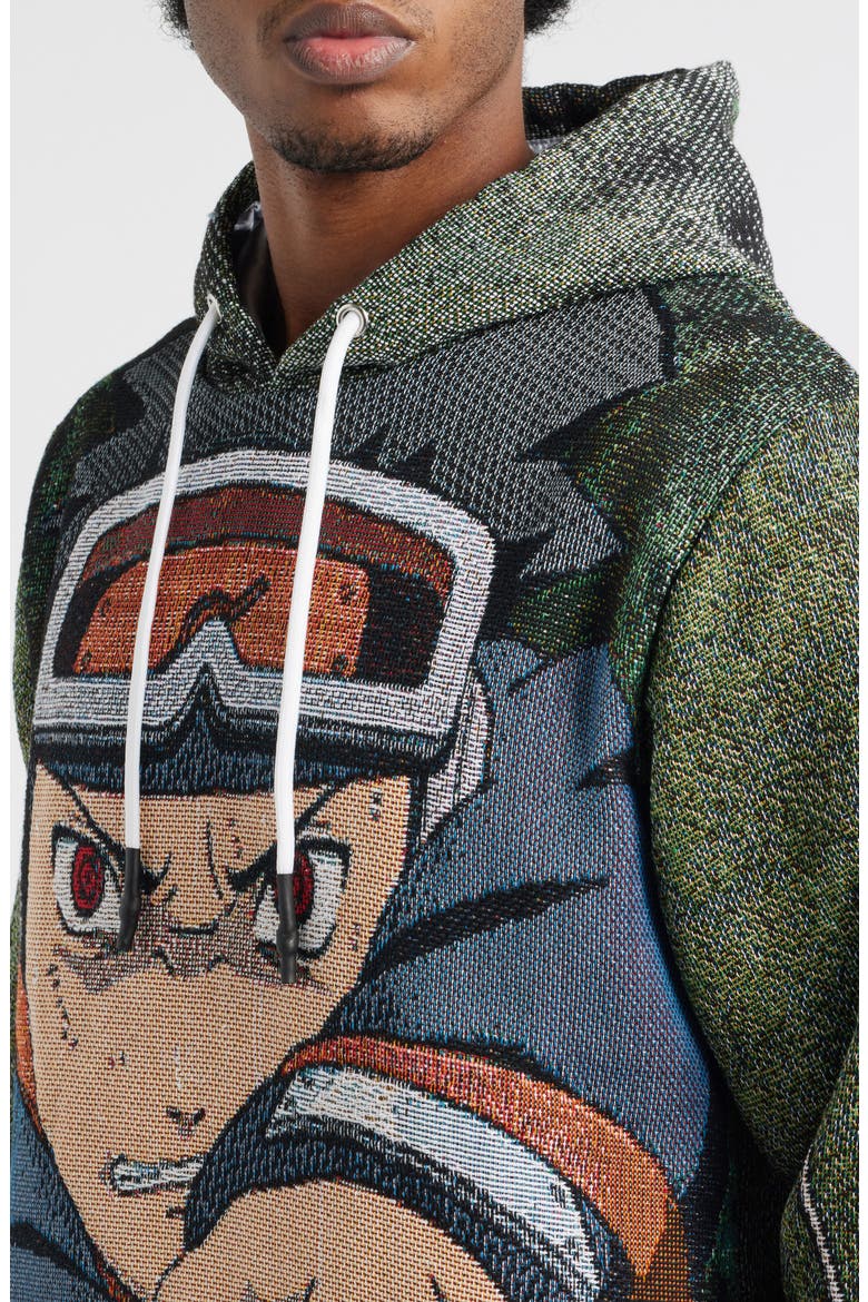Kid Obito Jacquard Hoodie, Alternate, color, GREEN