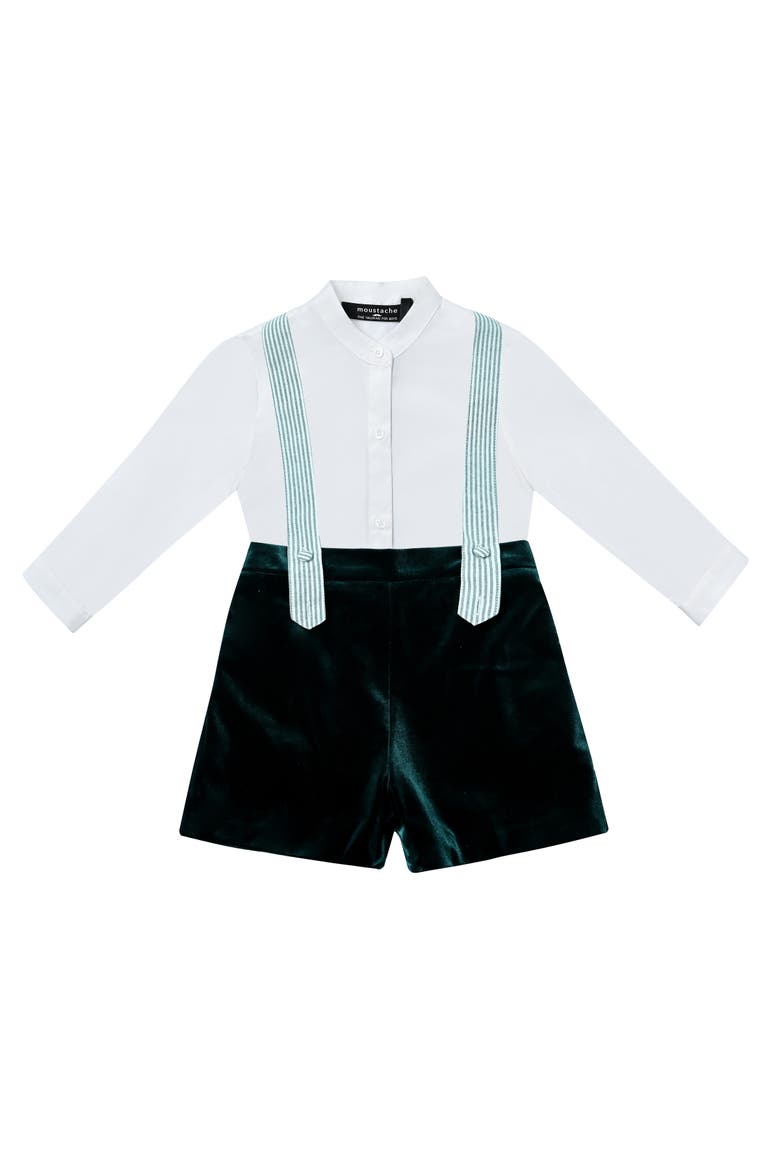 Belmont Velvet Suspender Set, Main, color, Green