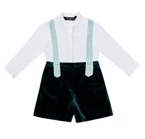 Belmont Velvet Suspender Set
