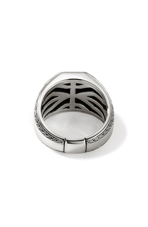 John Hardy Octagon Signet Ring In Silver/turquoise