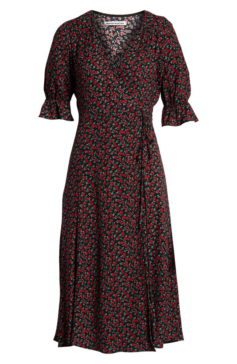 Reformation Judith Midi Wrap Dress, Alternate, color, 