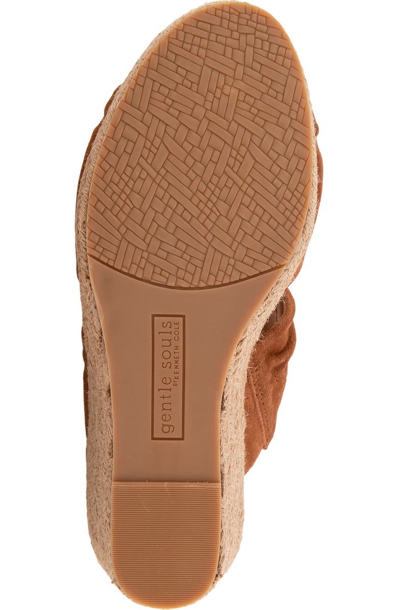 Gentle Souls Gracious Espadrille Platform Wedge Slide Sandal, Alternate, color, Luggage Suede