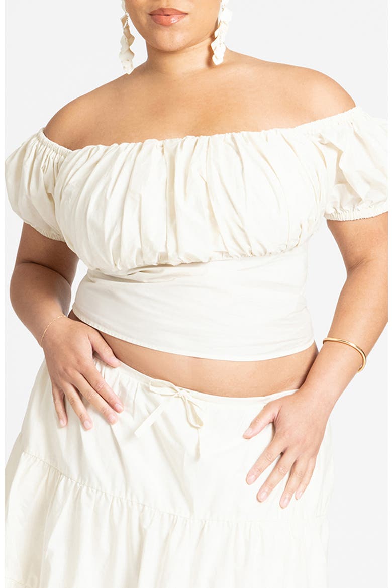Off the Shoulder Cotton Top, Main, color, TOFU