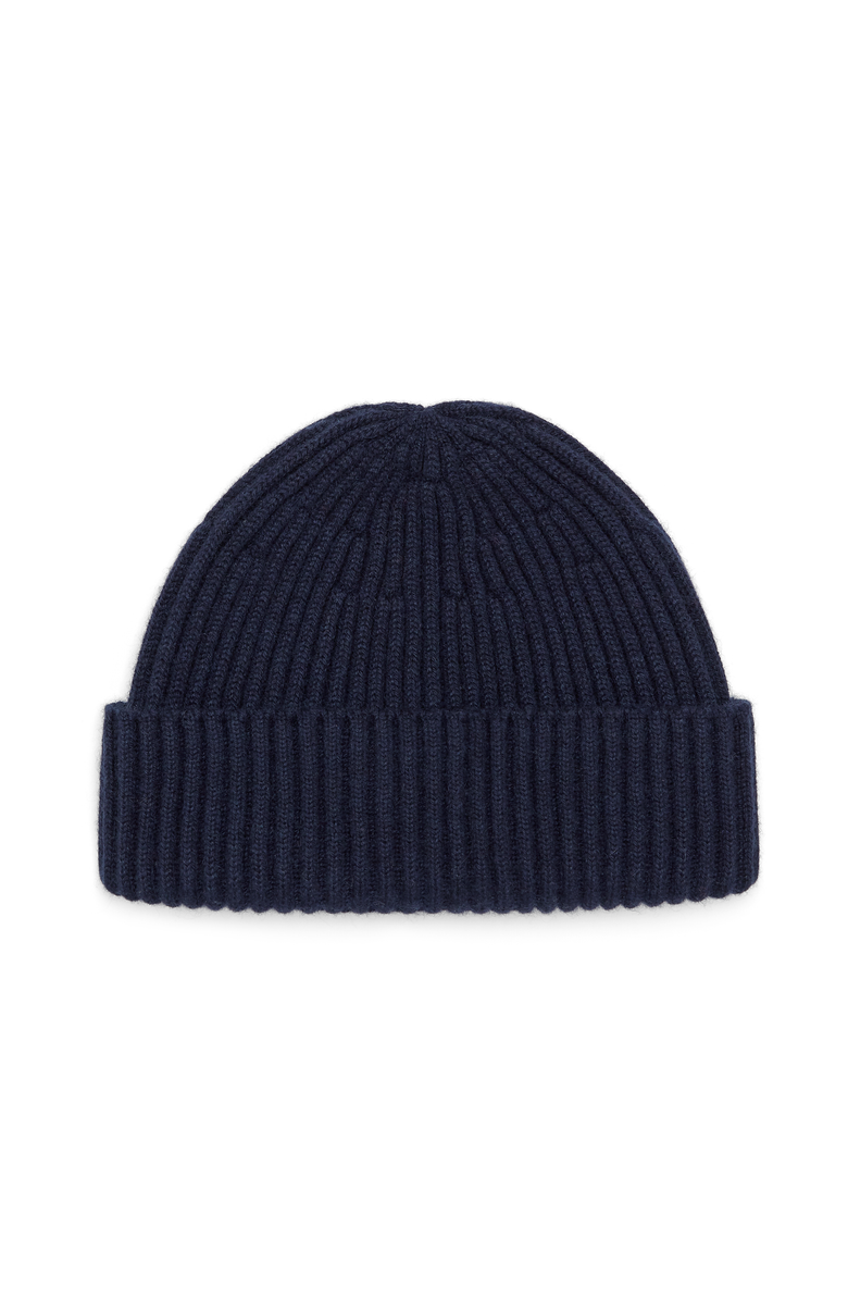 Brunello Cucinelli Cashmere rib knit beanie, Main, color, Navy Blue