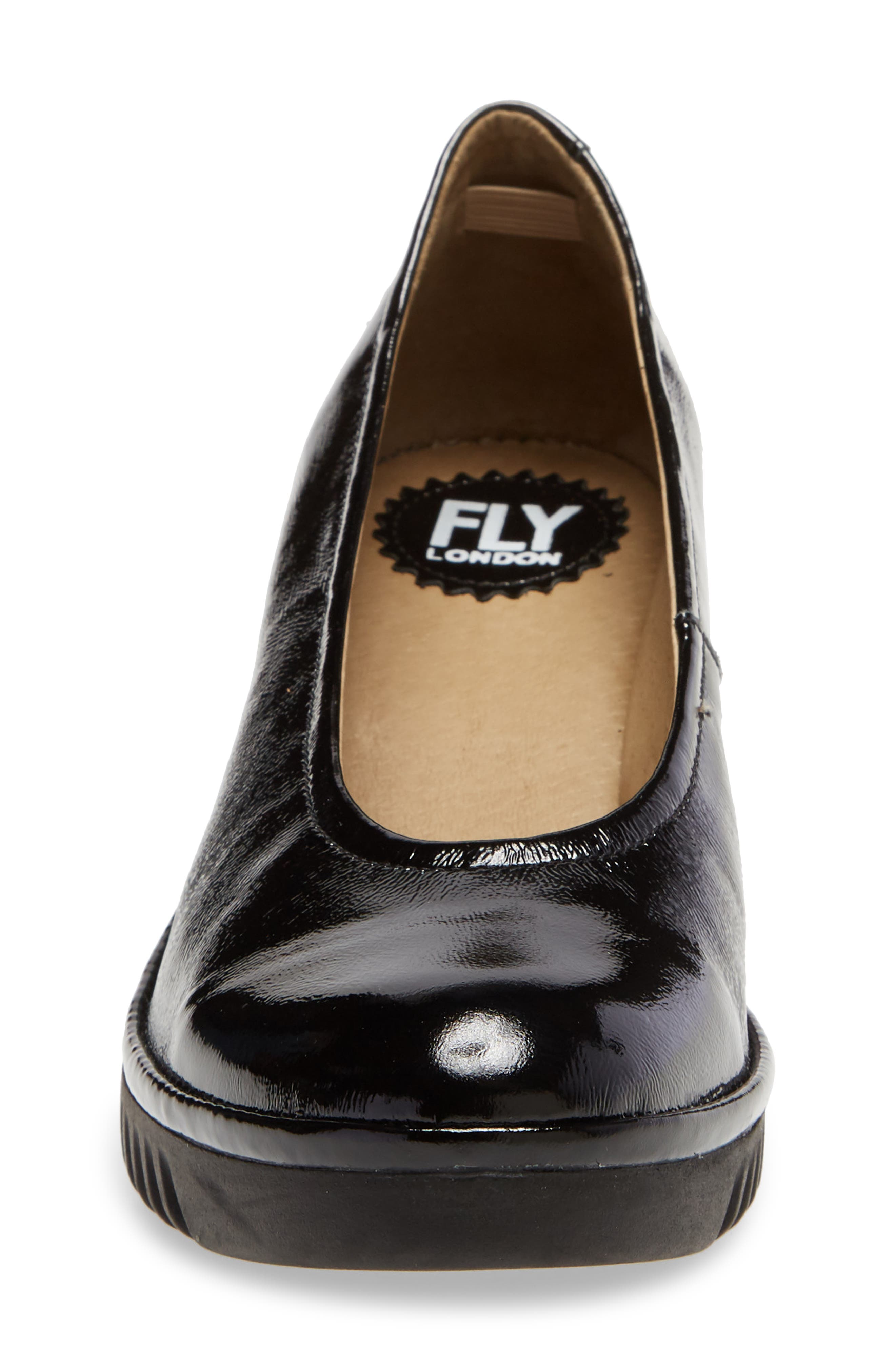 Leny Wedge Pump, Alternate, color, BLACK/ BLACK LEATHER