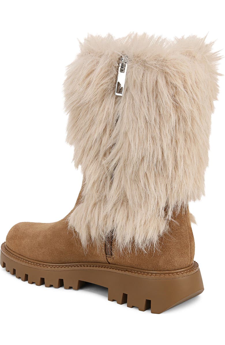 Franco Sarto Brina Moto Bootie, Alternate, color, Taupe Faux Fur