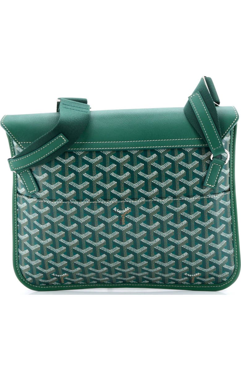 Pre-Owned Goyard Coursier Messenger Bag Coated Canvas and Leather, Alternate, color, Green