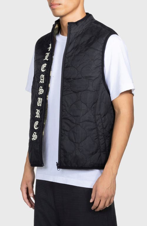 Pleasures Felis Reversible Vest In Black