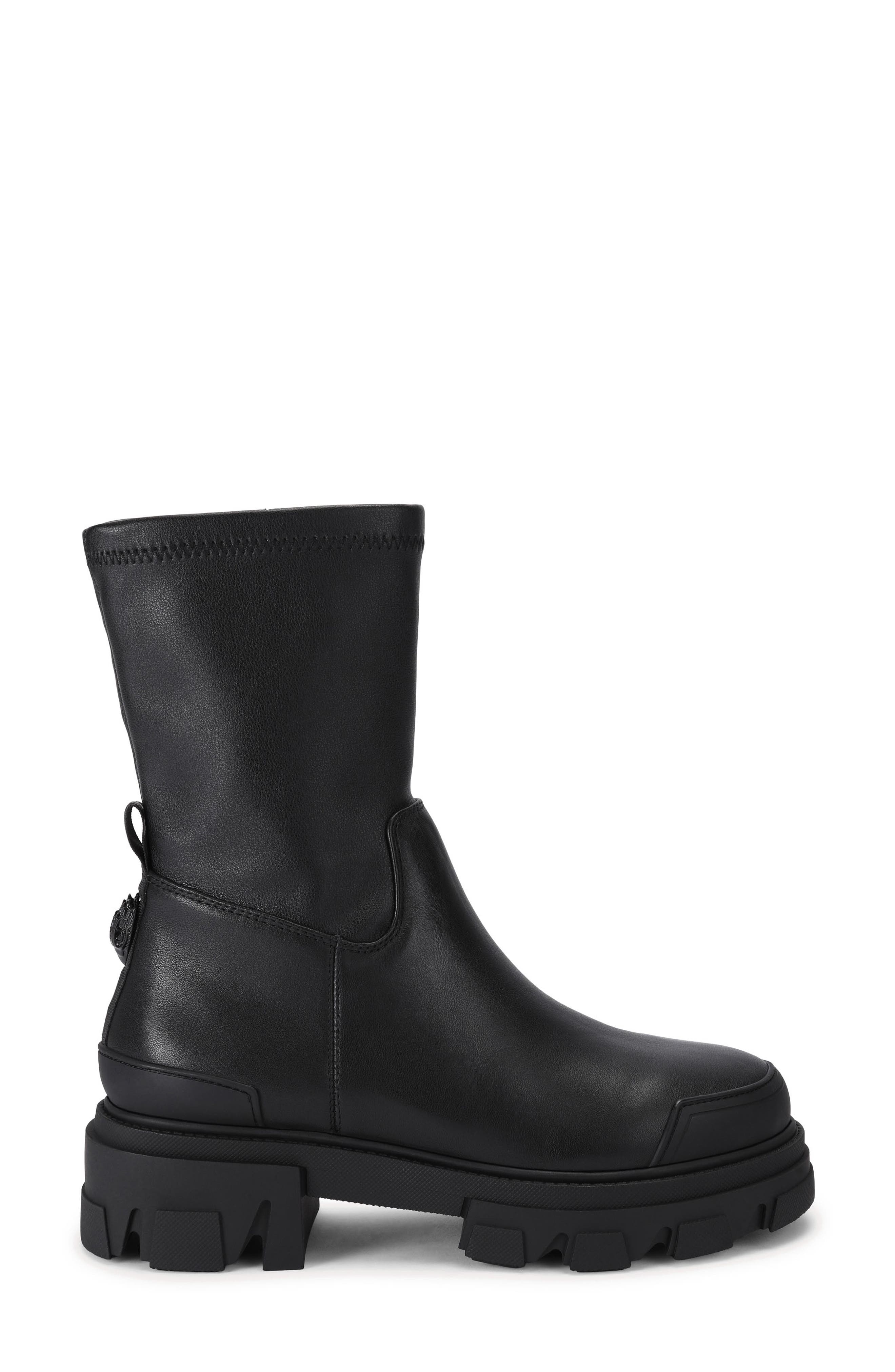 Stomp Sock Lug Sole Boot, Alternate, color, BLACK