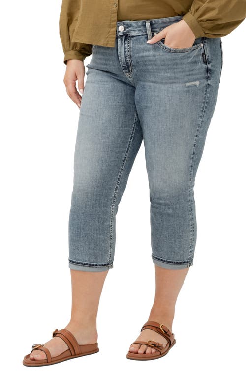 Silver Jeans Co. Suki Curvy Mid Rise Capri Jeans In Indigo