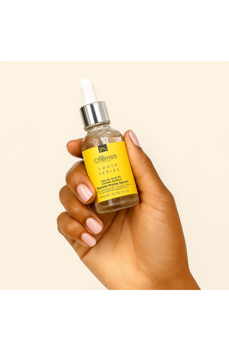 SKINCHEMISTS Youth Series Acne Prone Serum Salicylic Acid 2%, Centella Asiatica 3% 30ml, Alternate, color, White
