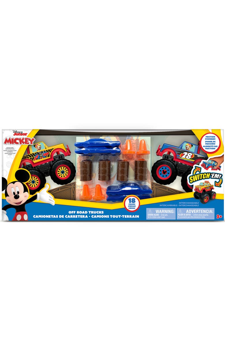Disney Junior Mickey 18 Pc Offroad Monster Truck Playset, Main, color, Multicolored